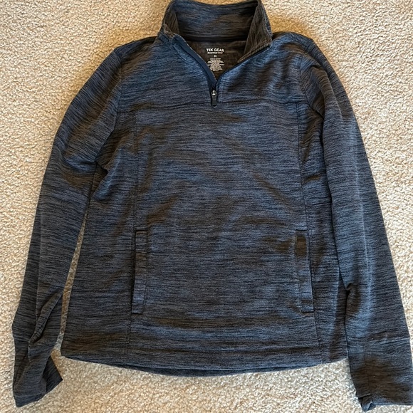tek gear Tops - Tek Gear Quarter-zip pullover sweatshirt, size medium, gray